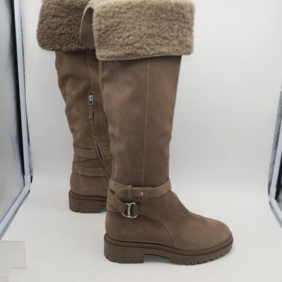 NEW Ralph Lauren Women's Cristine Tall Suede Truffle Brown Boots Size 7 - Picture 5 of 9